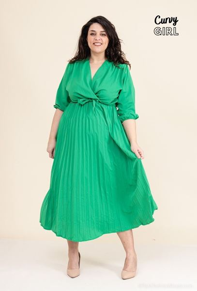 Picture of PLUS SIZE PLEATED MAXI DRESS